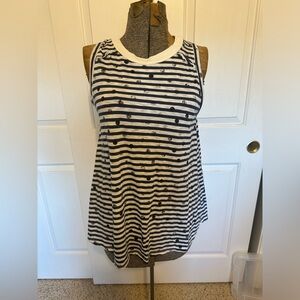 Anthropologie stateside polka dot striped tank